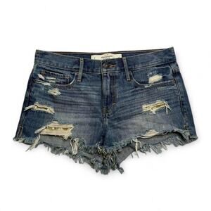 Abercrombie & Fitch Denim Distressed Shorts size 2 waist size 26 Cute Going Out